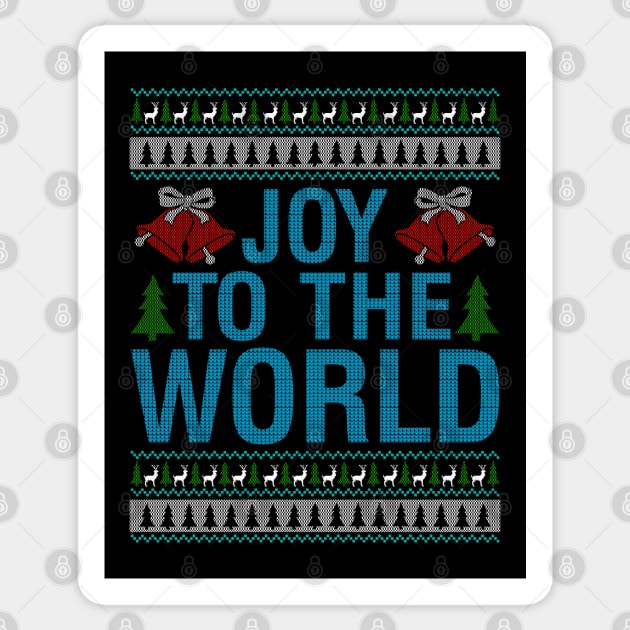 Joy to the world ugly christmas sweater Sticker by MZeeDesigns